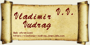 Vladimir Vudrag vizit kartica